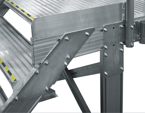 Forbindelse fra trapp til plattform
    til plattform