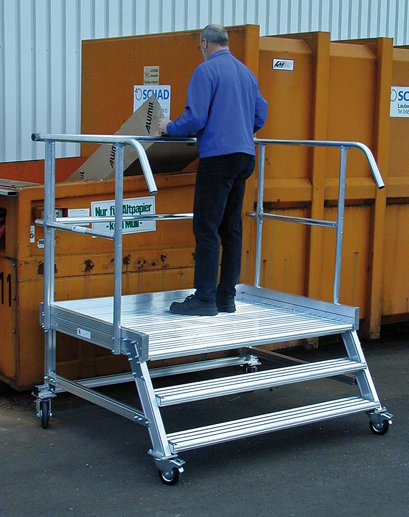 Mobile plattformtrapper, laget av aluminium