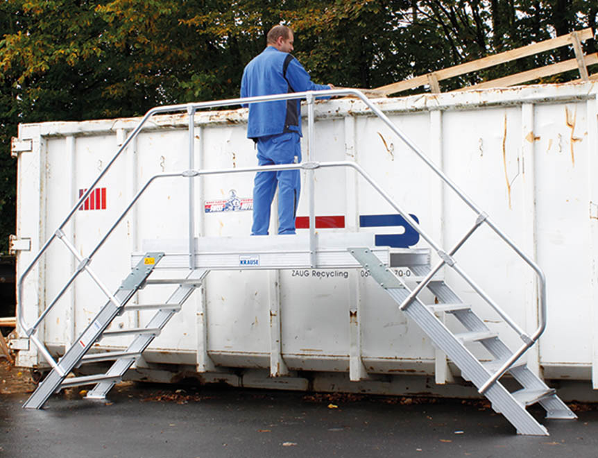 Stasjonære plattformtrapper, dobbeltsidig adkomst