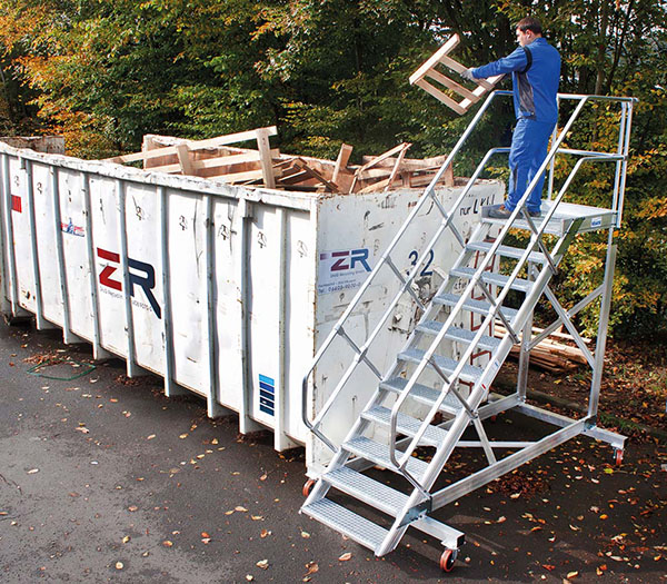 Mobil plattformtrapp, enkeltsidig adkomst